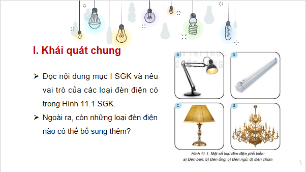 Giáo án điện tử Công nghệ 6 Kết nối tri thức Bài 11: Đèn điện | PPT Công nghệ 6