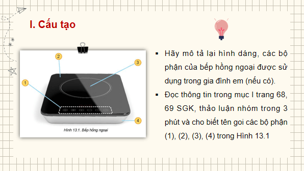Giáo án điện tử Công nghệ 6 Kết nối tri thức Bài 13: Bếp hồng ngoại | PPT Công nghệ 6
