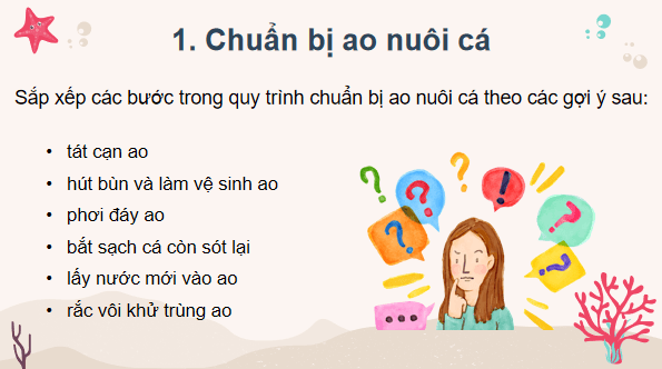 Giáo án điện tử Công nghệ 7 Kết nối tri thức Bài 15: Nuôi cá ao | PPT Công nghệ 7