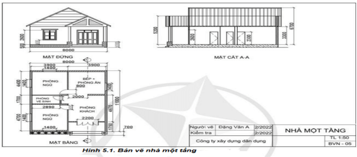 Giáo án Công nghệ 8 Cánh diều Bài 5: Bản vẽ nhà