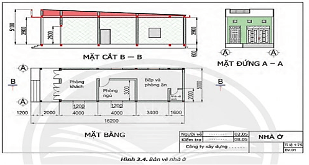 Giáo án Công nghệ 8 Kết nối tri thức Bài 5: Bản vẽ nhà