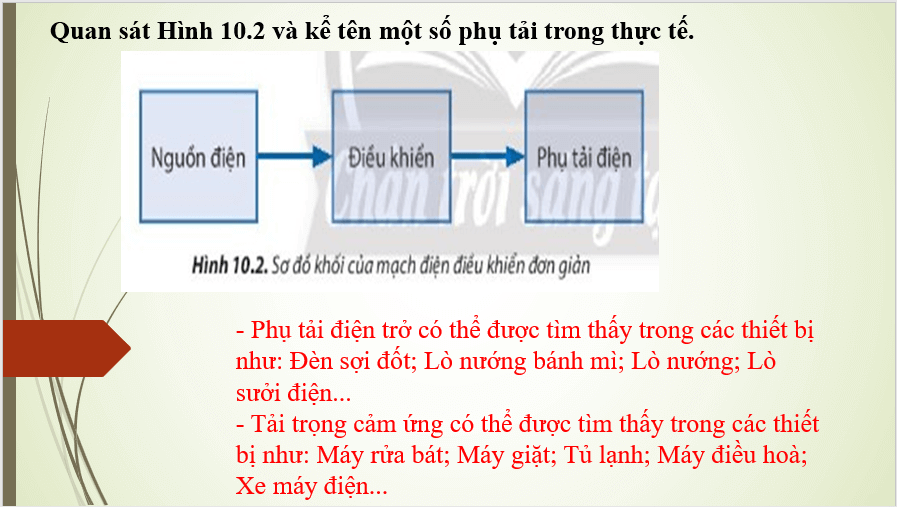 Giáo án điện tử Công nghệ 8 Bài 10: Mạch điện điều khiển | PPT Công nghệ 8 Chân trời sáng tạo