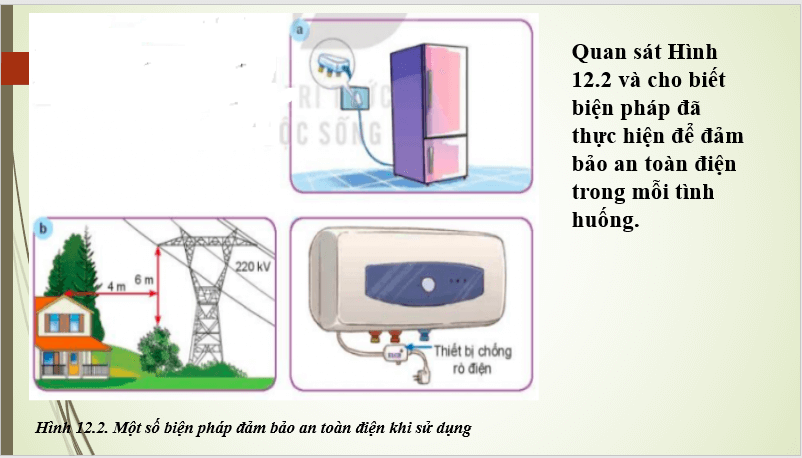 Giáo án điện tử Công nghệ 8 Bài 12: Biện pháp an toàn điện | PPT Công nghệ 8 Kết nối tri thức