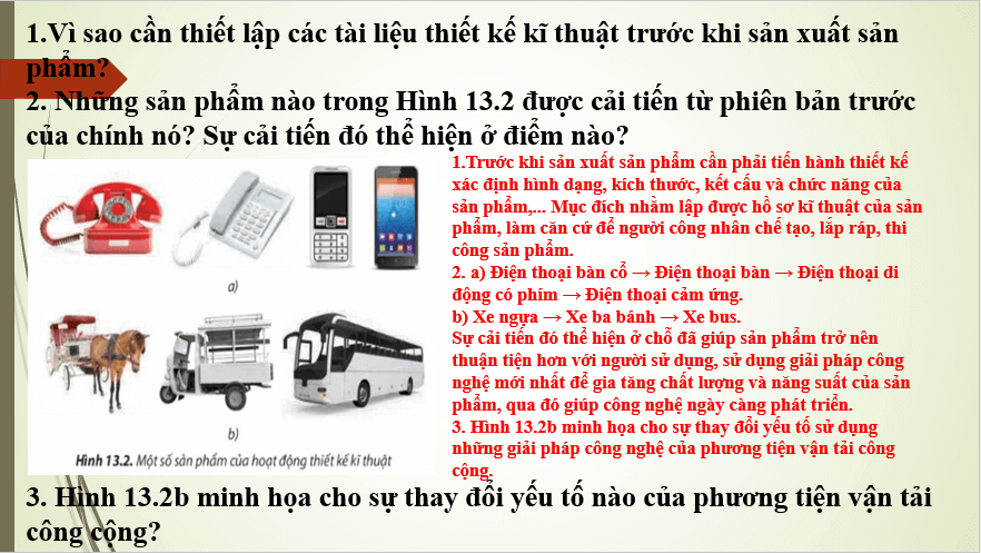 Giáo án điện tử Công nghệ 8 Bài 13: Đại cương về thiết kế kĩ thuật | PPT Công nghệ 8 Chân trời sáng tạo