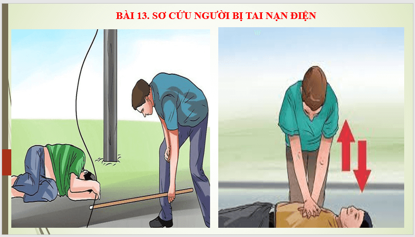 Giáo án điện tử Công nghệ 8 Bài 13: Sơ cứu người bị tai nạn điện | PPT Công nghệ 8 Kết nối tri thức