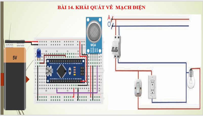 Giáo án điện tử Công nghệ 8 Bài 14: Khái quát về mạch điện | PPT Công nghệ 8 Kết nối tri thức