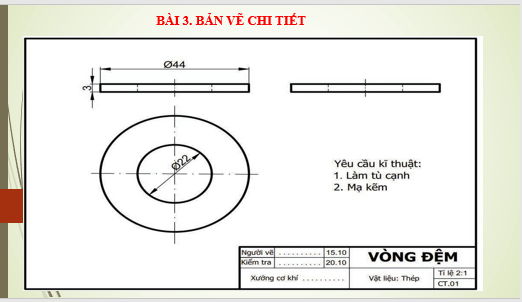 Giáo án điện tử Công nghệ 8 Bài 3: Bản vẽ chi tiết | PPT Công nghệ 8 Kết nối tri thức