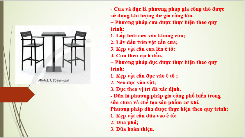 Giáo án điện tử Công nghệ 8 Bài 5: Gia công cơ khí | PPT Công nghệ 8 Chân trời sáng tạo