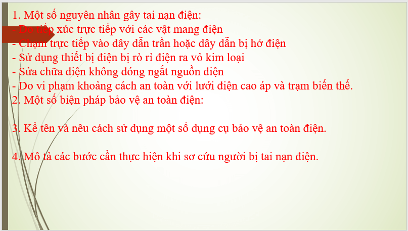 Giáo án điện tử Công nghệ 8 Ôn tập chương 3 | PPT Công nghệ 8 Kết nối tri thức