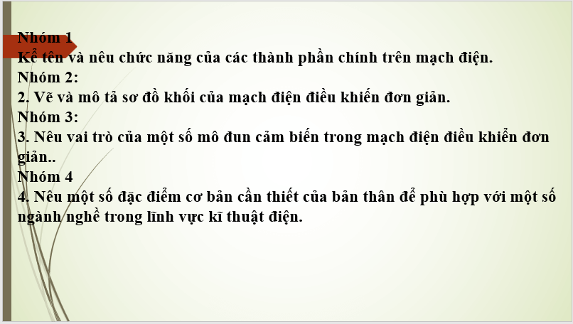 Giáo án điện tử Công nghệ 8 Ôn tập chương 4 | PPT Công nghệ 8 Kết nối tri thức