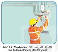 Giáo án Công nghệ 9 Kết nối tri thức Bài 7: Một số ngành nghề liên quan đến lắp đặt mạng điện trong nhà