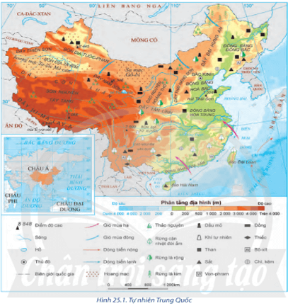 Giáo án Địa Lí 11 Chân trời sáng tạo Bài 25: Vị trí địa lí, điều kiện tự nhiên, dân cư và xã hội Trung Quốc