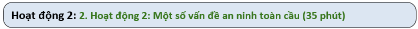 Giáo án Địa Lí 11 Cánh diều Bài 5: Một số vấn đề an ninh toàn cầu