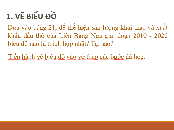 Giáo án điện tử Địa 11 Kết nối tri thức Bài 22: Thực hành tìm hiểu về công nghiệp khai thác của Liên Bang Nga | PPT Địa Lí 11