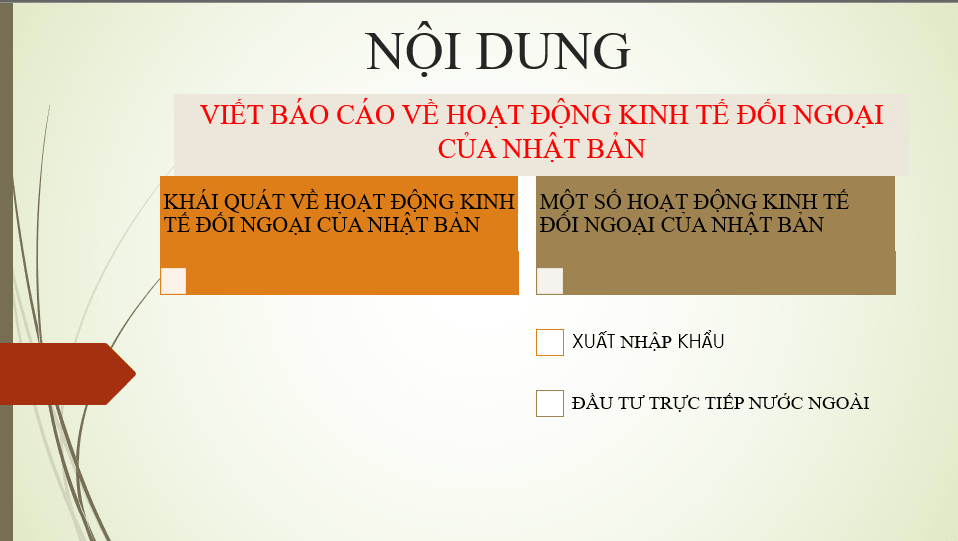 Giáo án điện tử Địa 11 Kết nối tri thức Bài 25 : Thực hành viết báo cáo về hoạt động kinh tế đối ngoại của Nhật Bản | PPT Địa Lí 11