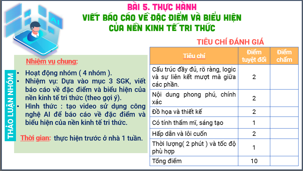 Giáo án điện tử Địa 11 Kết nối tri thức Bài 5: Thực hành viết báo cáo về đặc điểm và biểu hiện của nền kinh tế tri thức | PPT Địa Lí 11
