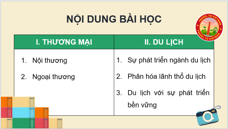 Giáo án điện tử Địa Lí 12 Kết nối tri thức Bài 21: Thương mại và du lịch | PPT Địa 12