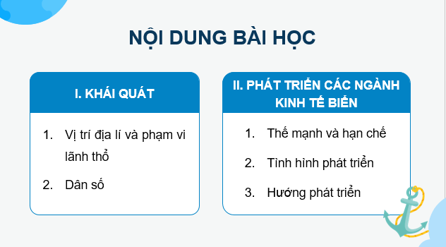 Giáo án điện tử Địa Lí 12 Chân trời sáng tạo Bài 28: Phát triển kinh tế biển ở Duyên hải Nam Trung Bộ | PPT Địa 12