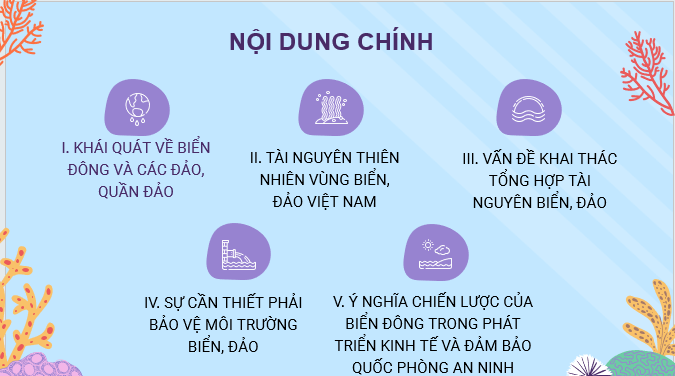 Giáo án điện tử Địa Lí 12 Kết nối tri thức Bài 33: Phát triển kinh tế và đảm bảo quốc phòng an ninh ở Biển Đông và các đảo, quần đảo | PPT Địa 12