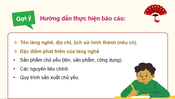 Giáo án điện tử Chuyên đề Địa 12 Cánh diều Thực hành tìm hiểu về làng nghề ở địa phương | PPT Chuyên đề Địa Lí 12