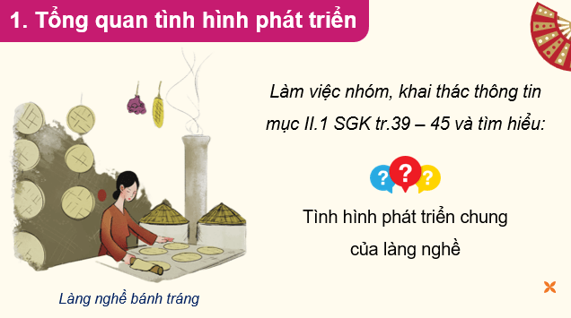 Giáo án điện tử Chuyên đề Địa 12 Chân trời sáng tạo Thực trạng phát triển làng nghề | PPT Chuyên đề Địa Lí 12