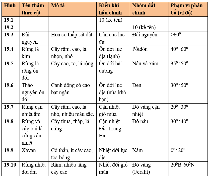 Giáo án Địa Lí 10 Bài 19: Sự phân bố của sinh vật và đất trên Trái Đất | Giáo án Địa Lí 10 theo phương pháp mới