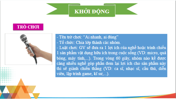 Giáo án điện tử HĐTN 7 Chân trời sáng tạo Chủ đề 8: Tìm hiểu các nghề ở địa phương | PPT Hoạt động trải nghiệm 7