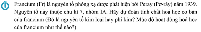 Giáo án Hóa 10 Cánh diều Bài 8: Định luật tuần hoàn và ý nghĩa của bảng tuần hoàn các nguyên tố hóa học