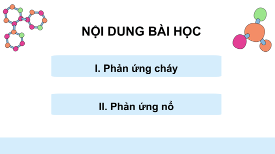 Giáo án điện tử Chuyên đề Hóa 10 Kết nối tri thức Bài 5: Sơ lược về phản ứng cháy, nổ | PPT Chuyên đề Hóa học 10