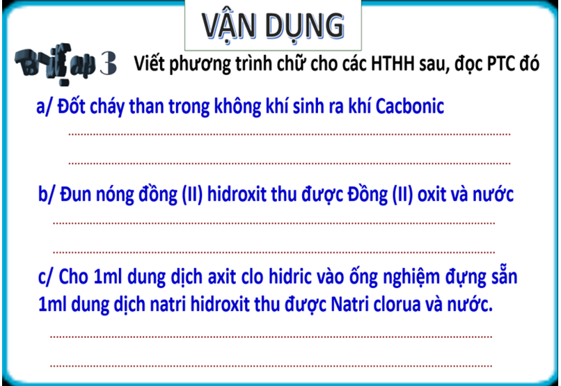 Giáo án Hóa học 8 Bài 13: Phản ứng hóa học mới nhất