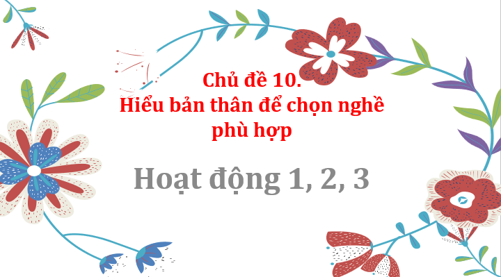 Giáo án điện tử HĐTN 10 Kết nối tri thức Chủ đề 10: Hiểu bản thân để chọn nghề phù hợp | PPT Hoạt động trải nghiệm 10