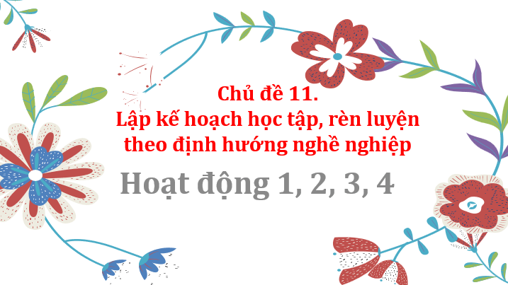 Giáo án điện tử HĐTN 10 Kết nối tri thức Chủ đề 11: Lập kế hoạch học tập, rèn luyện theo định hướng nghề nghiệp | PPT Hoạt động trải nghiệm 10