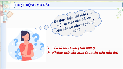 Giáo án điện tử HĐTN 11 Chân trời sáng tạo Chủ đề 5: Xây dựng và thực hiện kế hoạch chi tiêu phù hợp | PPT Hoạt động trải nghiệm 11