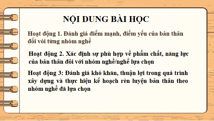 Giáo án điện tử HĐTN 11 Kết nối tri thức Chủ đề 9: Rèn luyện phẩm chất, năng lực phù hợp với nhóm nghề lựa chọn | PPT Hoạt động trải nghiệm 11
