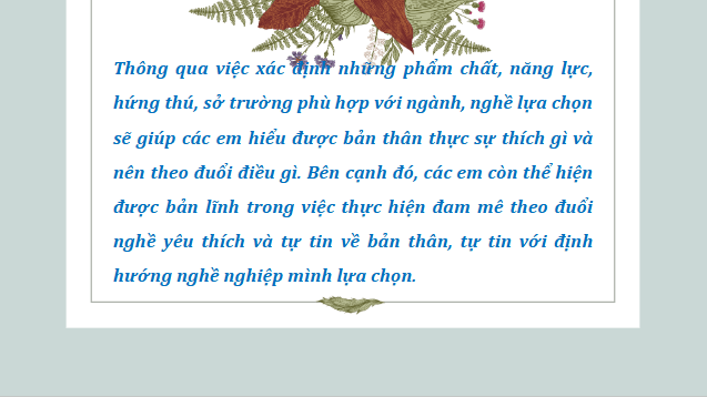 Giáo án điện tử HĐTN 12 Chân trời sáng tạo Chủ đề 2: Theo đuổi đam mê | PPT Hoạt động trải nghiệm 12