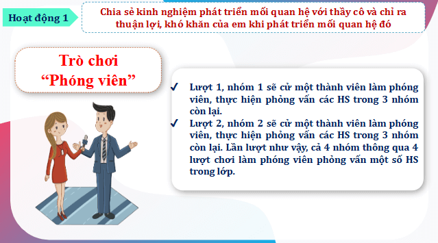 Giáo án điện tử HĐTN 12 Chân trời sáng tạo Chủ đề 3: Phát triển mối quan hệ với thầy cô và các bạn | PPT Hoạt động trải nghiệm 12