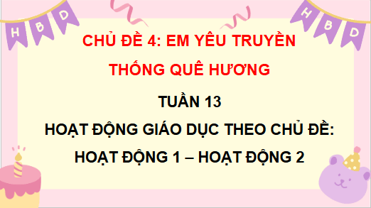 Giáo án điện tử HĐTN lớp 4 Chân trời sáng tạo Tuần 13 | PPT Hoạt động trải nghiệm lớp 4