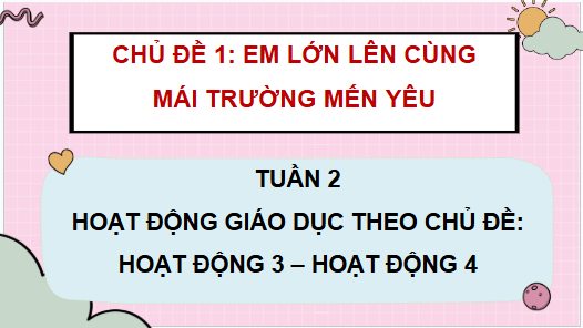 Giáo án điện tử HĐTN lớp 4 Chân trời sáng tạo Tuần 2 | PPT Hoạt động trải nghiệm lớp 4