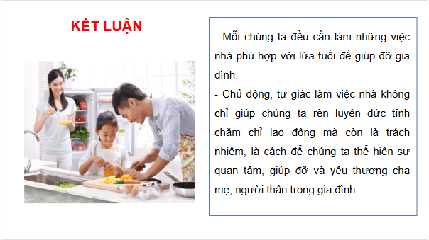 Giáo án điện tử HĐTN 6 Kết nối tri thức Bài 3: Em làm việc nhà | PPT Hoạt động trải nghiệm 6