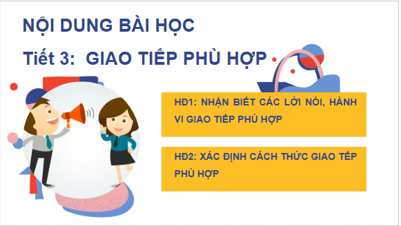 Giáo án điện tử HĐTN 6 Kết nối tri thức Bài 3: Giao tiếp phù hợp | PPT Hoạt động trải nghiệm 6