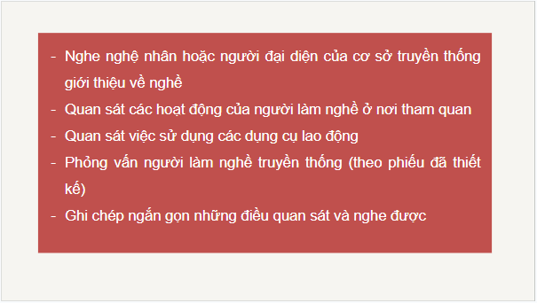 Giáo án điện tử HĐTN 6 Kết nối tri thức Bài 3: Trải nghiệm nghề truyền thống | PPT Hoạt động trải nghiệm 6