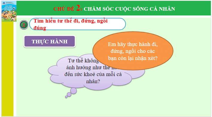 Giáo án điện tử HĐTN 6 Chân trời sáng tạo Chủ đề 2: Chăm sóc cuộc sống cá nhân | PPT Hoạt động trải nghiệm 6