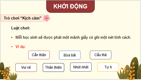 Giáo án điện tử HĐTN 8 Kết nối tri thức Bài 1: Tính cách và cảm xúc của tôi | PPT Hoạt động trải nghiệm 8