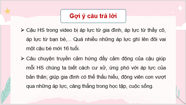 Giáo án điện tử HĐTN 9 Kết nối tri thức Bài 2: Ứng phó với căng thẳng và áp lực | PPT Hoạt động trải nghiệm 9