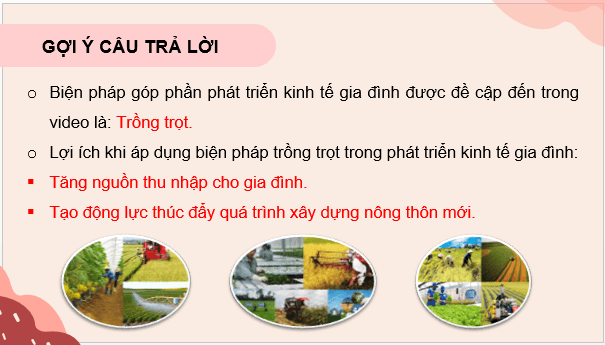 Giáo án điện tử HĐTN 9 Kết nối tri thức Bài 3: Biện pháp phát triển kinh tế gia đình | PPT Hoạt động trải nghiệm 9