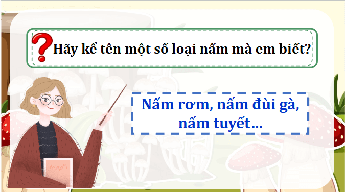 Giáo án điện tử Khoa học lớp 4 Chân trời sáng tạo Bài 19: Sự đa dạng của nấm | PPT Khoa học 4