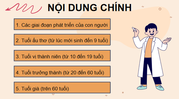 Giáo án điện tử Khoa học lớp 5 Kết nối tri thức Bài 23: Các giai đoạn phát triển chính của con người | PPT Khoa học 5