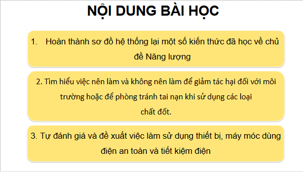 Giáo án điện tử Khoa học lớp 5 Cánh diều Ôn tập chủ đề Năng lượng | PPT Khoa học 5