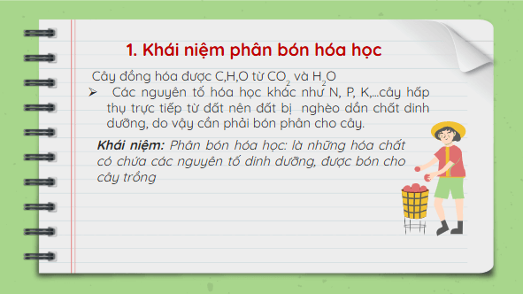 Giáo án điện tử KHTN 8 Cánh diều Bài 13: Phân bón hóa học | PPT Khoa học tự nhiên 8