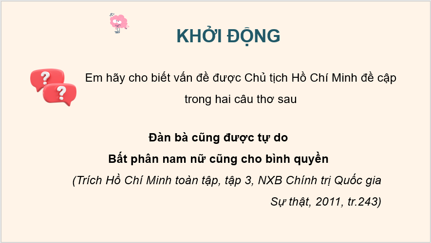 Giáo án điện tử KTPL 11 Chân trời sáng tạo Bài 11: Bình đẳng giới | PPT Kinh tế Pháp luật 11